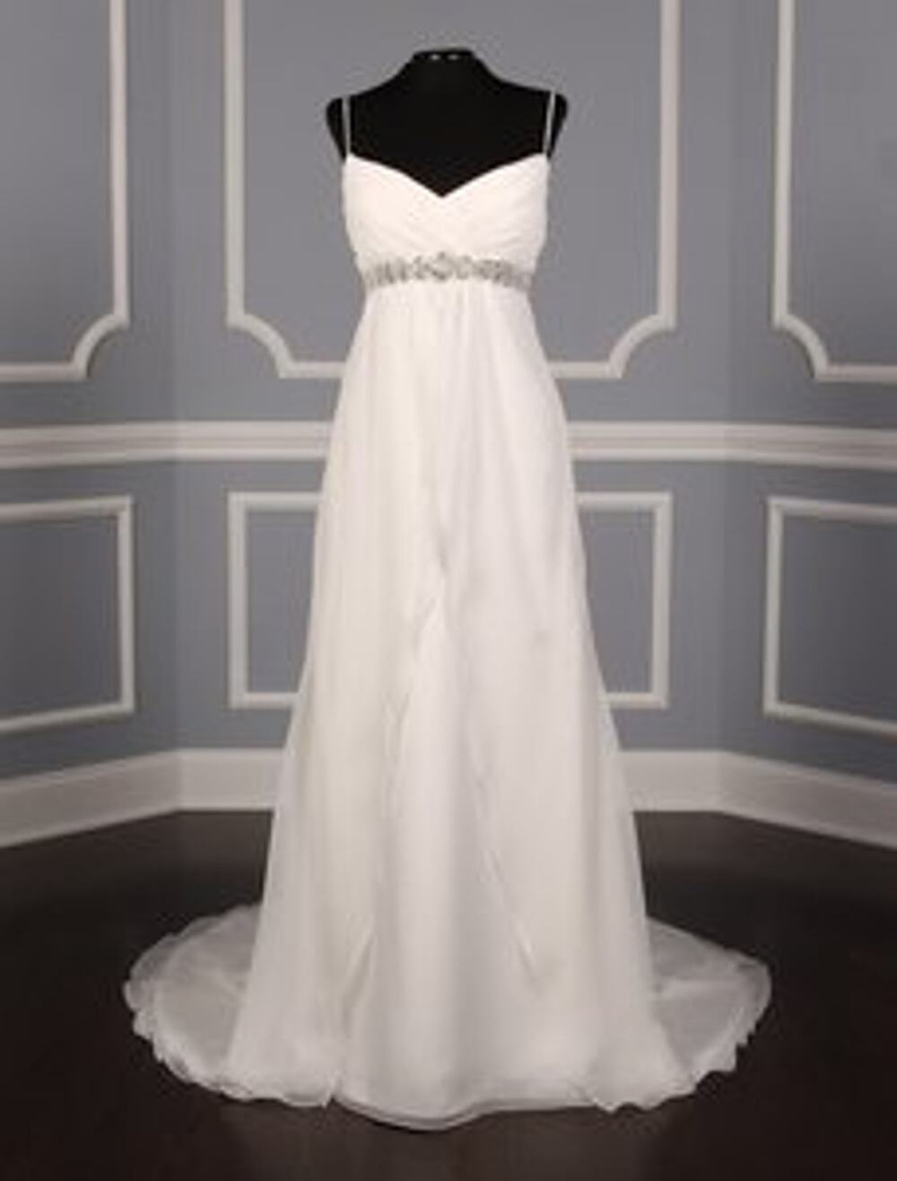 Casablanca Bridal 1935 Beaded Aline Wedding Dress Chiffon Gown Beading Straps 8